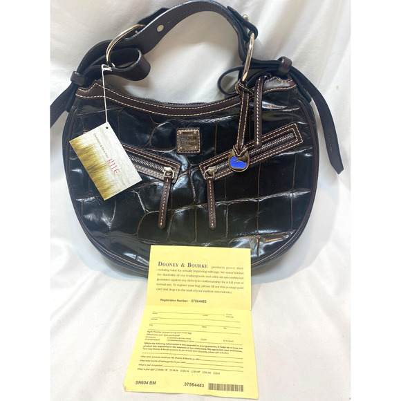 Dooney & Bourke Nile Collection Brown T'moro Small Circle Hobo - Picture 14 of 14